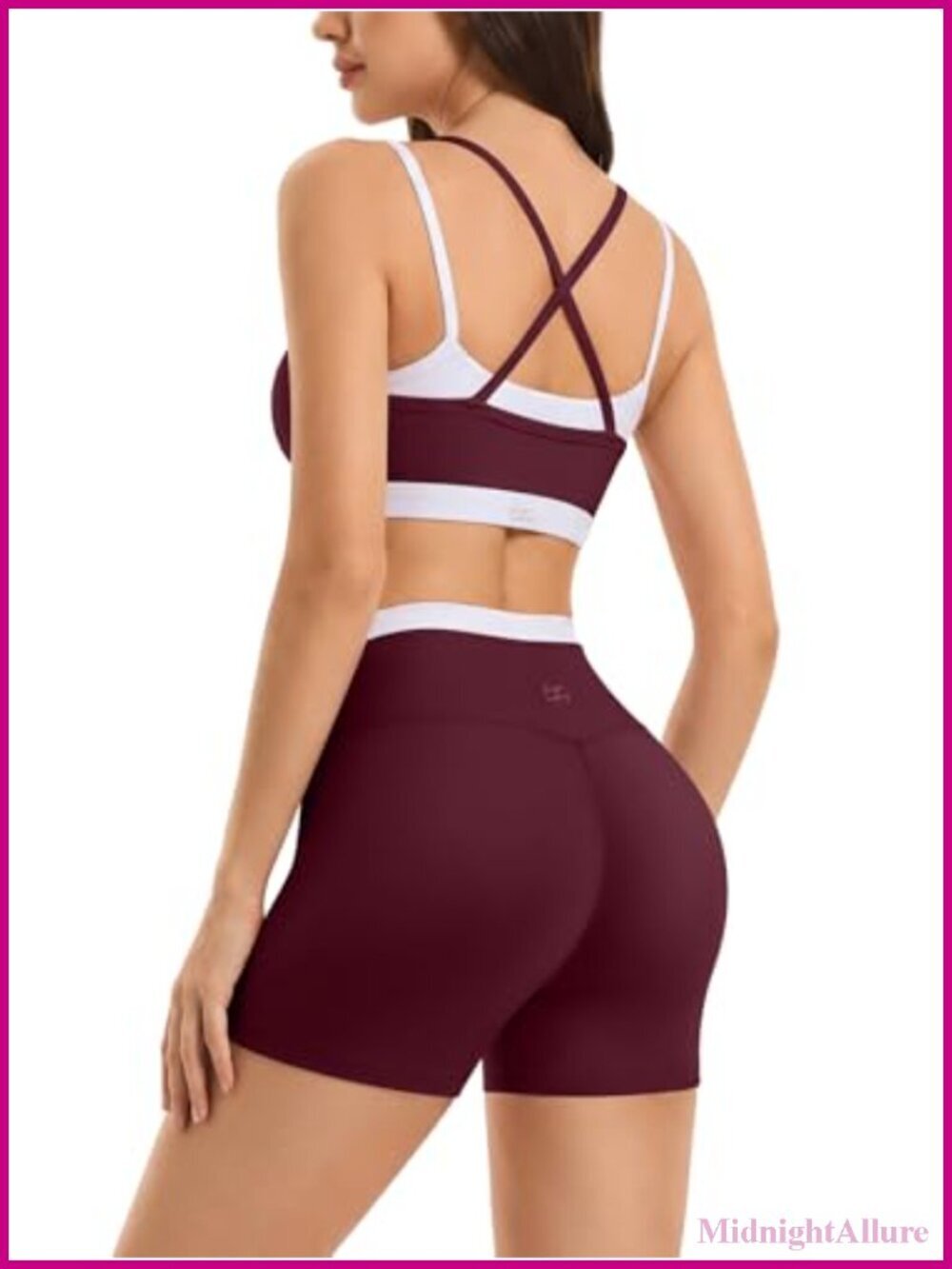 2-Piece Seamless Athletic Short & Double Layer Sports Bra Set